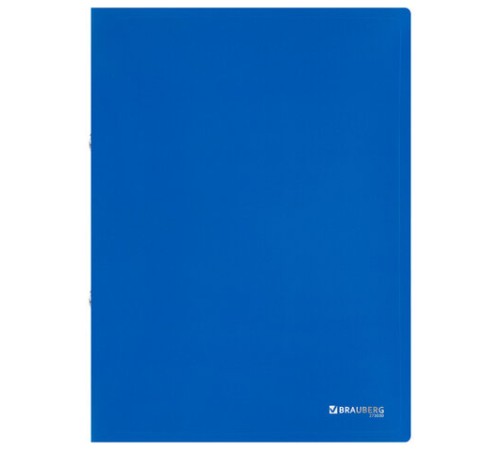 Папка на 2 кольцах А4 BRAUBERG UNIVERSAL, 25 мм, синяя, до 170 листов, 0,5 мм, 273030