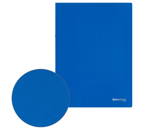 Папка на 2 кольцах А4 BRAUBERG UNIVERSAL, 25 мм, синяя, до 170 листов, 0,5 мм, 273030