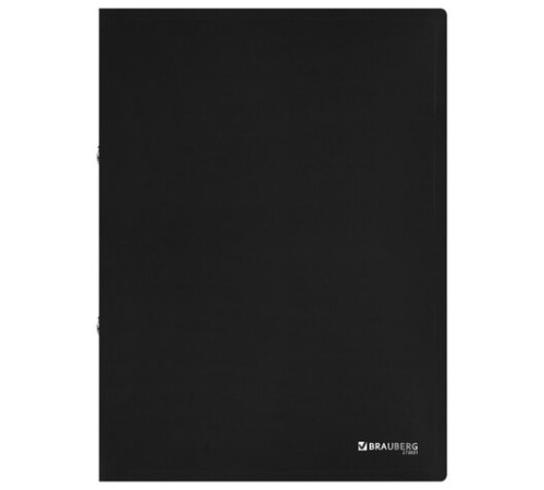 Папка на 2 кольцах А4 BRAUBERG UNIVERSAL, 25 мм, черная, до 170 листов, 0,5 мм, 273031