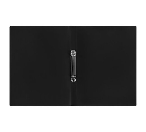 Папка на 2 кольцах А4 BRAUBERG UNIVERSAL, 25 мм, черная, до 170 листов, 0,5 мм, 273031