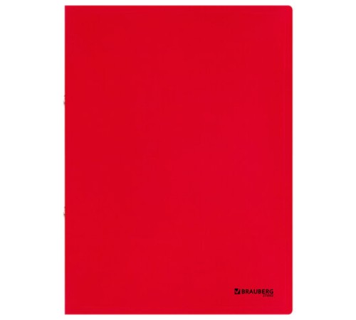 Папка на 2 кольцах А4 BRAUBERG UNIVERSAL, 25 мм, красная, до 170 листов, 0,5 мм, 273032