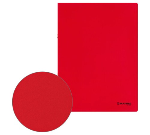 Папка на 2 кольцах А4 BRAUBERG UNIVERSAL, 25 мм, красная, до 170 листов, 0,5 мм, 273032