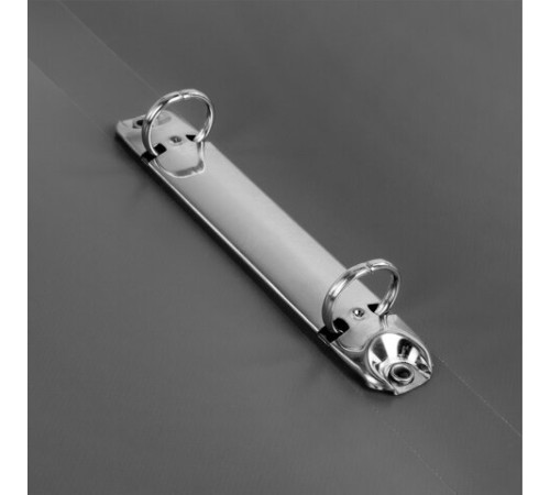 Папка на 2 кольцах А4 BRAUBERG PIXEL, 25 мм, серая, до 170 листов, 0,5 мм, 273034