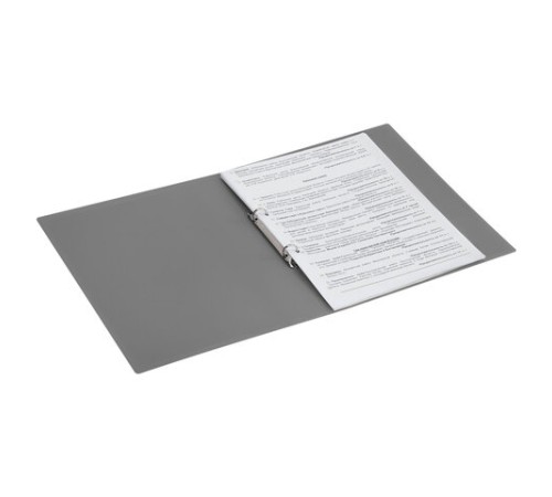 Папка на 2 кольцах А4 BRAUBERG PIXEL, 25 мм, серая, до 170 листов, 0,5 мм, 273034