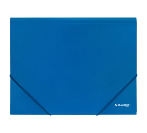 Папка на резинках А4 BRAUBERG UNIVERSAL, синяя, до 300 листов, 0,5 мм, 273037