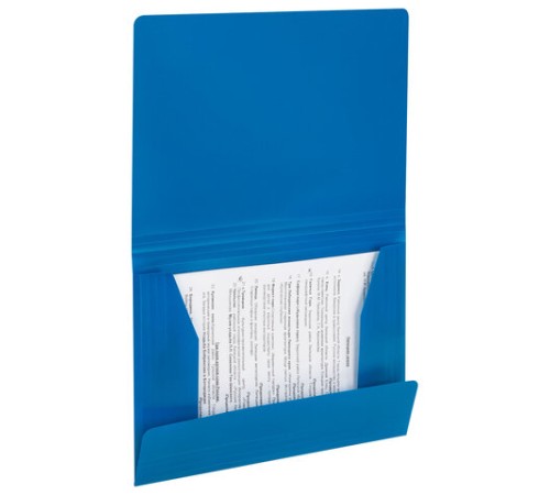 Папка на резинках А4 BRAUBERG UNIVERSAL, синяя, до 300 листов, 0,5 мм, 273037