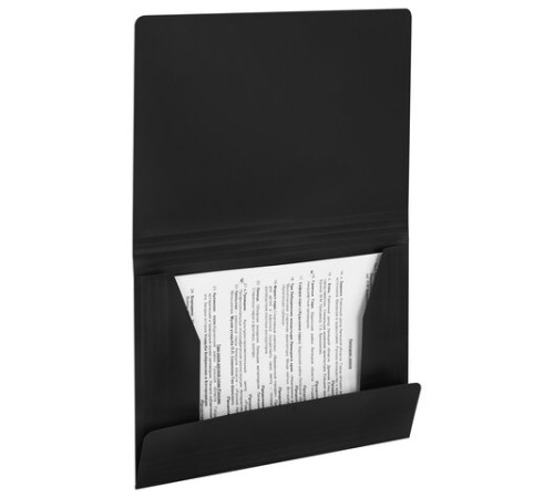 Папка на резинках А4 BRAUBERG UNIVERSAL, черная, до 300 листов, 0,5 мм, 273038