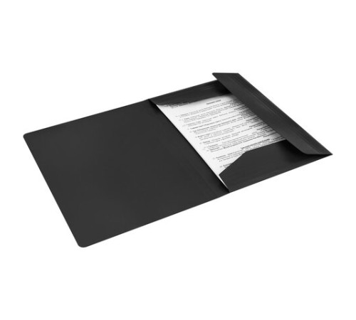 Папка на резинках А4 BRAUBERG UNIVERSAL, черная, до 300 листов, 0,5 мм, 273038