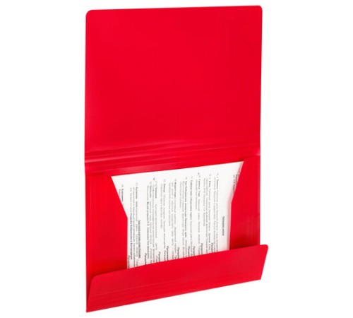 Папка на резинках А4 BRAUBERG UNIVERSAL, красная, до 300 листов, 0,5 мм, 273039
