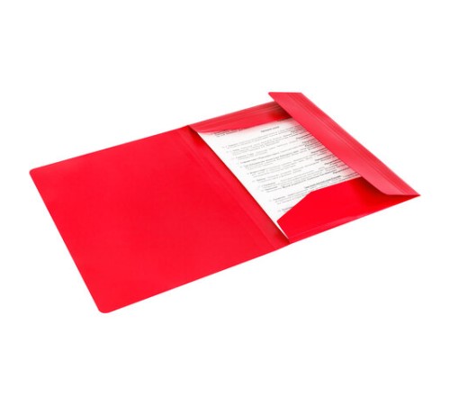 Папка на резинках А4 BRAUBERG UNIVERSAL, красная, до 300 листов, 0,5 мм, 273039