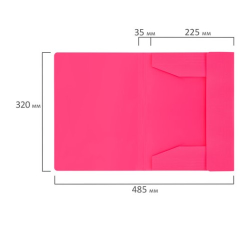 Папка на резинках А4 BRAUBERG PIXEL, маджента, до 300 листов, 0,5 мм, 273043