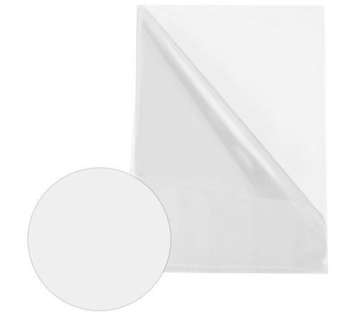 Папка-уголок А4 BRAUBERG UNIVERSAL, прозрачная, 0,10 мм, со штрихкодом, 273044