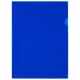 Папка-уголок прозрачная А4 BRAUBERG UNIVERSAL, синяя, 0,10 мм, со штрихкодом, 273045