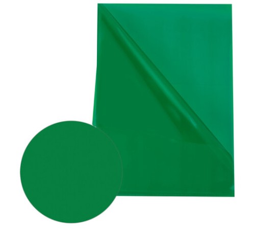 Папка-уголок прозрачная А4 BRAUBERG UNIVERSAL, зеленая, 0,10 мм, со штрихкодом, 273048