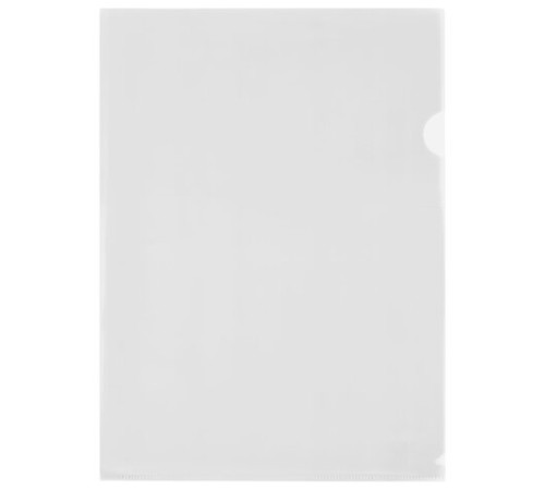 Папка-уголок жесткая А4 BRAUBERG UNIVERSAL, прозрачная, 0,15 мм, со штрихкодом, 273049