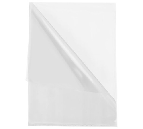 Папка-уголок жесткая А4 BRAUBERG UNIVERSAL, прозрачная, 0,15 мм, со штрихкодом, 273049