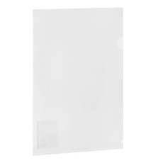 Папка-уголок жесткая А4 BRAUBERG UNIVERSAL, прозрачная, 0,18 мм, со штрихкодом, 273054