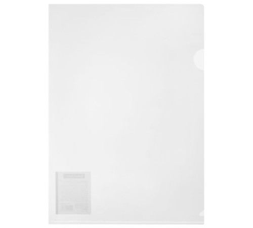 Папка-уголок жесткая А4 BRAUBERG UNIVERSAL, прозрачная, 0,18 мм, со штрихкодом, 273054