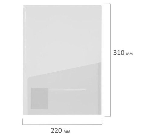 Папка-уголок 2 кармана, А4, BRAUBERG 