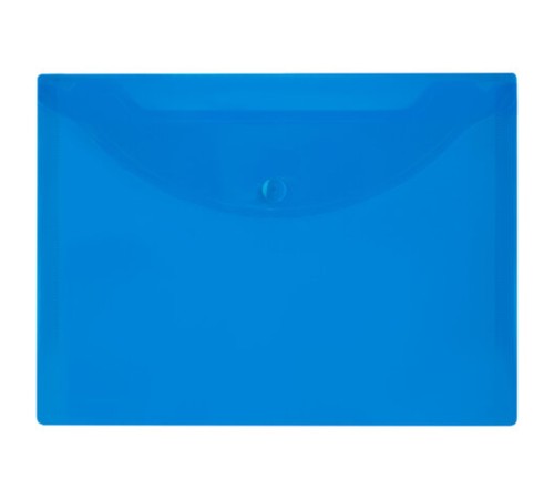 Папка-конверт с кнопкой прозрачная МАЛОГО ФОРМАТА, А5, BRAUBERG 