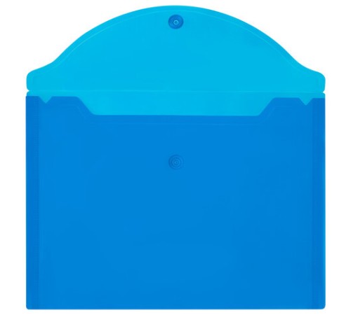 Папка-конверт с кнопкой прозрачная МАЛОГО ФОРМАТА, А5, BRAUBERG 