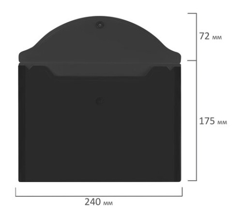Папка-конверт с кнопкой прозрачная МАЛОГО ФОРМАТА, А5, BRAUBERG 