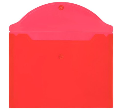 Папка-конверт с кнопкой прозрачная МАЛОГО ФОРМАТА, А5, BRAUBERG 