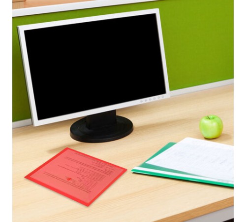 Папка-конверт с кнопкой прозрачная МАЛОГО ФОРМАТА, А5, BRAUBERG 