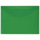 Папка-конверт с кнопкой прозрачная МАЛОГО ФОРМАТА А5, BRAUBERG UNIVERSAL, зеленая, 0,15 мм, 273069