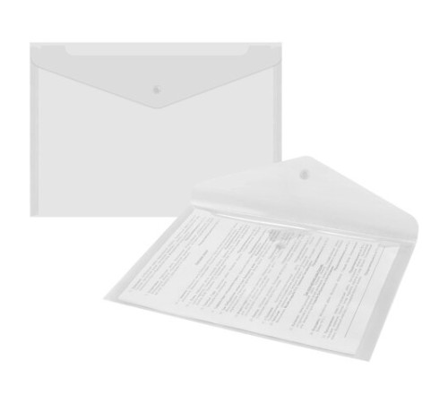 Папка-конверт с кнопкой А4, BRAUBERG 