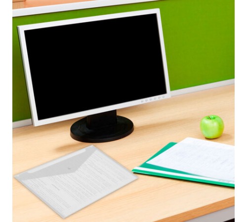 Папка-конверт с кнопкой А4, BRAUBERG 