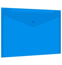 Папка-конверт с кнопкой прозрачная А4, BRAUBERG 