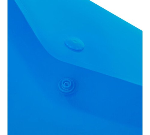 Папка-конверт с кнопкой прозрачная А4, BRAUBERG 