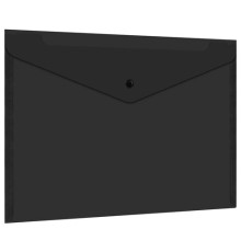 Папка-конверт с кнопкой прозрачная А4, BRAUBERG 