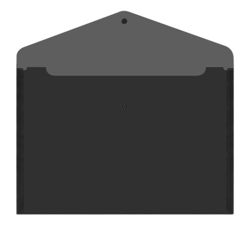 Папка-конверт с кнопкой прозрачная А4, BRAUBERG 