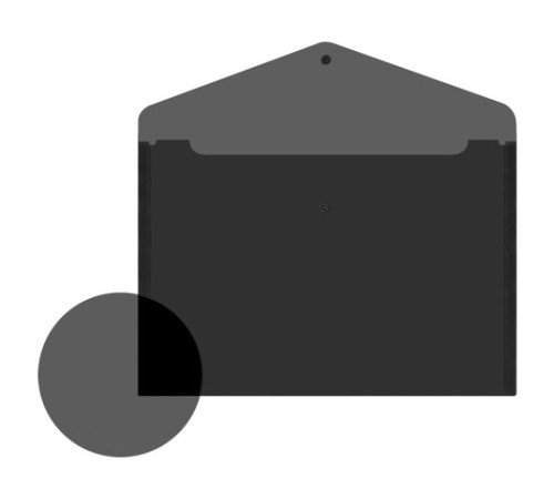 Папка-конверт с кнопкой прозрачная А4, BRAUBERG 