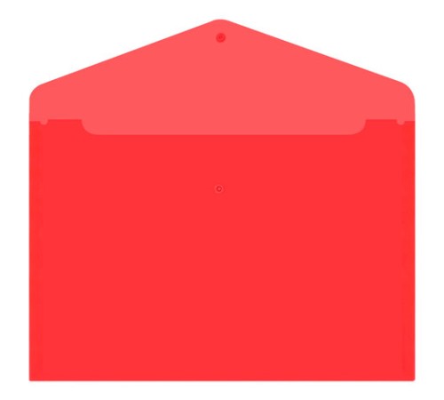 Папка-конверт с кнопкой прозрачная А4, BRAUBERG 