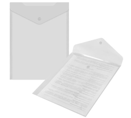 Папка-конверт с кнопкой А4, BRAUBERG 