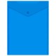 Папка-конверт с кнопкой прозрачная А4 BRAUBERG UNIVERSAL, вертикальная, синяя, 0,15 мм, 273076