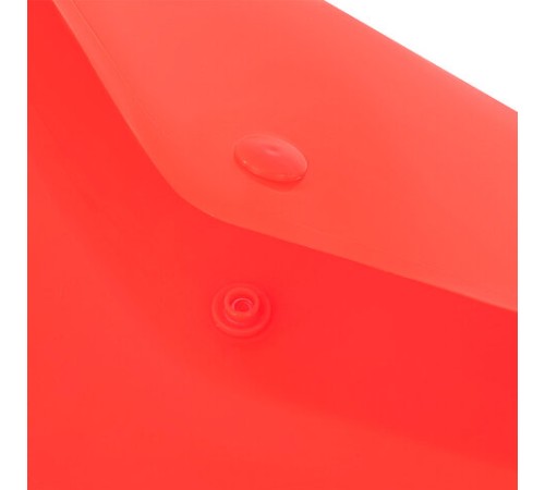 Папка-конверт с кнопкой прозрачная А4 BRAUBERG UNIVERSAL, вертикальная, красная, 0,15 мм, 273077