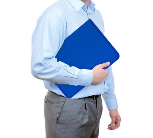 Папка объемная на молнии пластиковая на 4 кольцах, 35 мм, А4, BRAUBERG PIXEL, темно-синяя, 0,7 мм, 273080