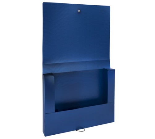 Папка-короб на резинках СИНЯЯ, А4, BRAUBERG, 40 мм, 0,8 мм, 273081