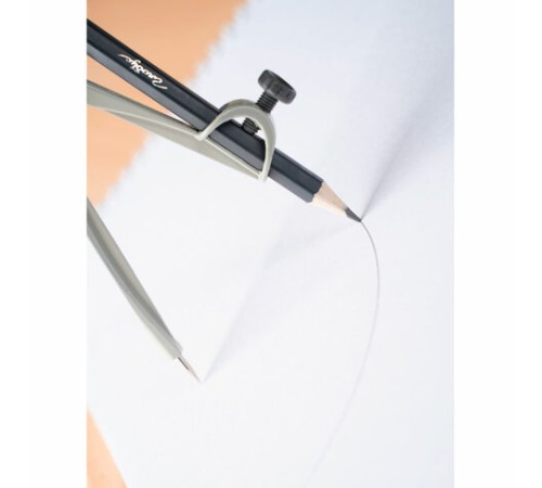 Циркуль с карандашом, 125 мм, серый, блистер с европодвесом, РОССИЯ, GLOBUS, ЦНК-40БС