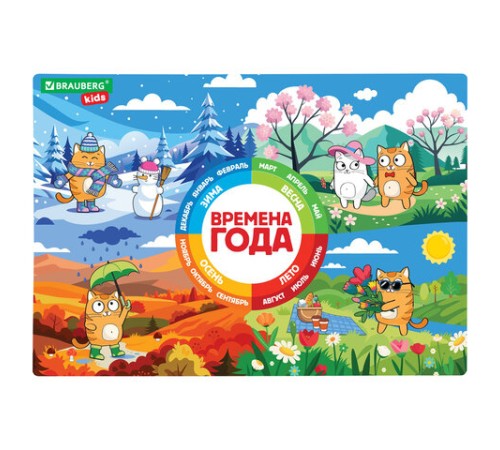 Настольное покрытие BRAUBERG KIDS, А3+, пластик, 46x33 см, 