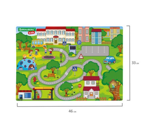 Настольное покрытие BRAUBERG KIDS, А3+, пластик, 46x33 см, 