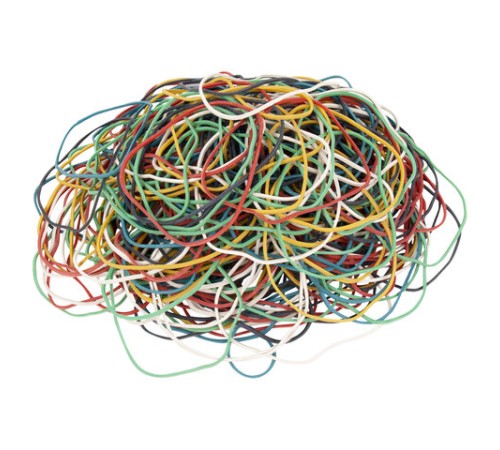 Резинки банковские универсальные диаметром 60 мм, BRAUBERG 200 г, цветные, натуральный каучук, 440037