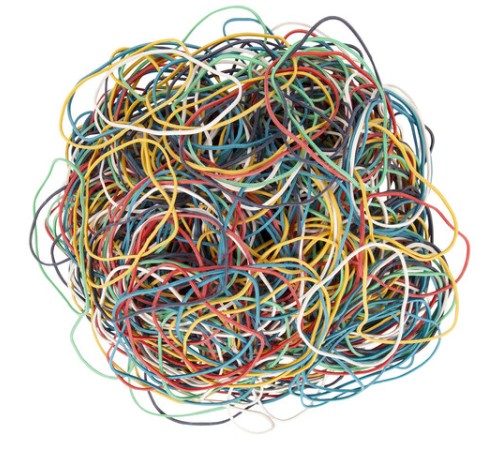 Резинки банковские универсальные диаметром 60 мм, BRAUBERG 500 г, цветные, натуральный каучук, 440050