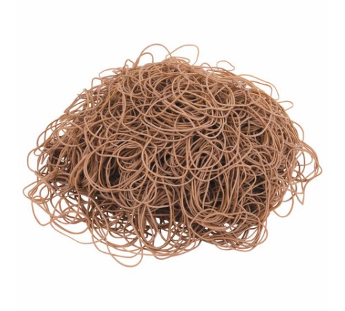 Резинки банковские универсальные диаметром 60 мм, BRAUBERG 1000 г, натуральный цвет, натуральный каучук, 440052