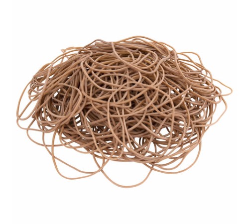 Резинки банковские универсальные диаметром 60 мм, BRAUBERG 100 г, натуральный цвет, натуральный каучук, 440099