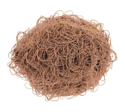 Резинки банковские универсальные диаметром 60 мм, BRAUBERG 10 кг, натуральный цвет, натуральный каучук, 440100